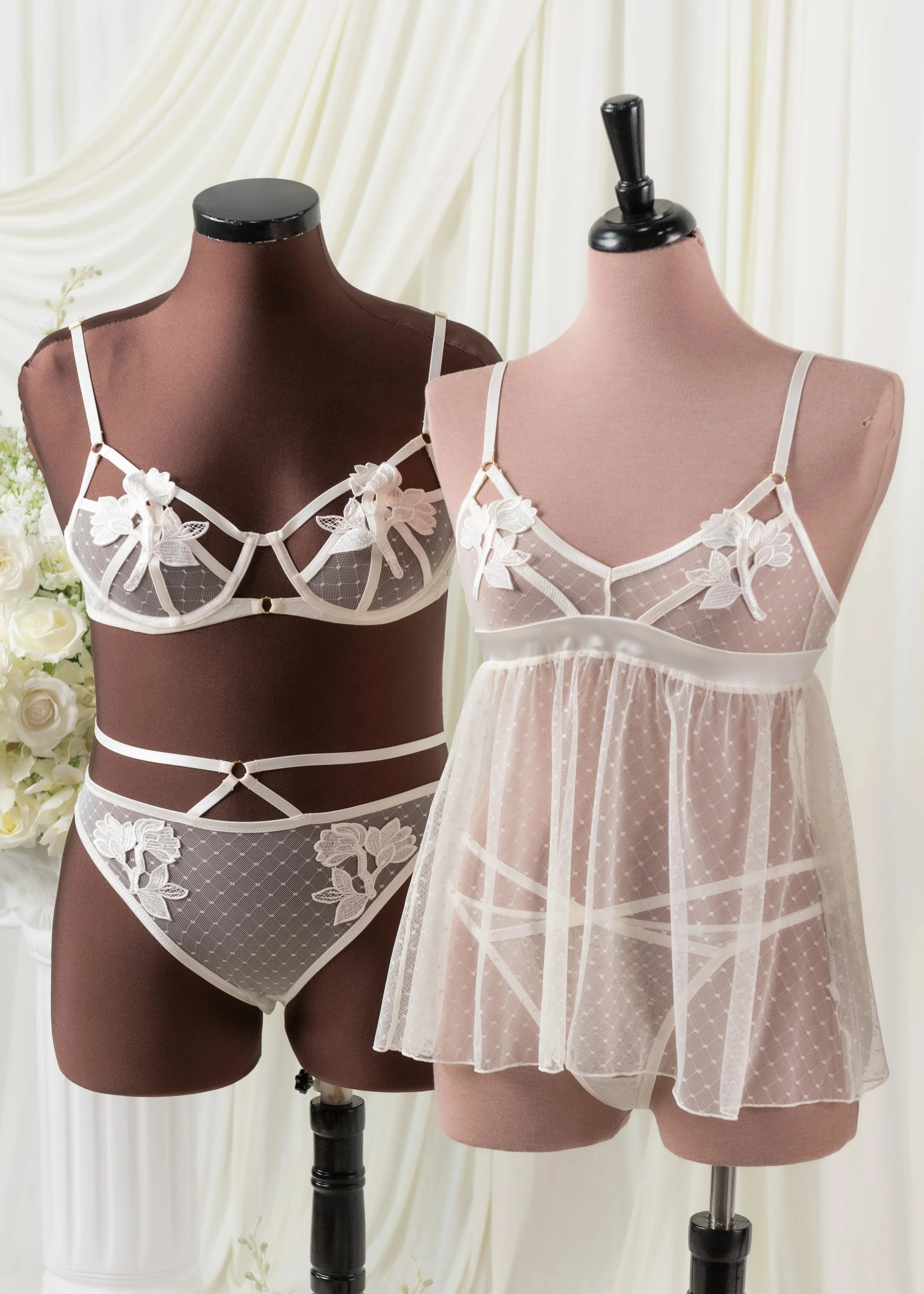 Appliqué Underwire Bralette - Pearl - Image 19