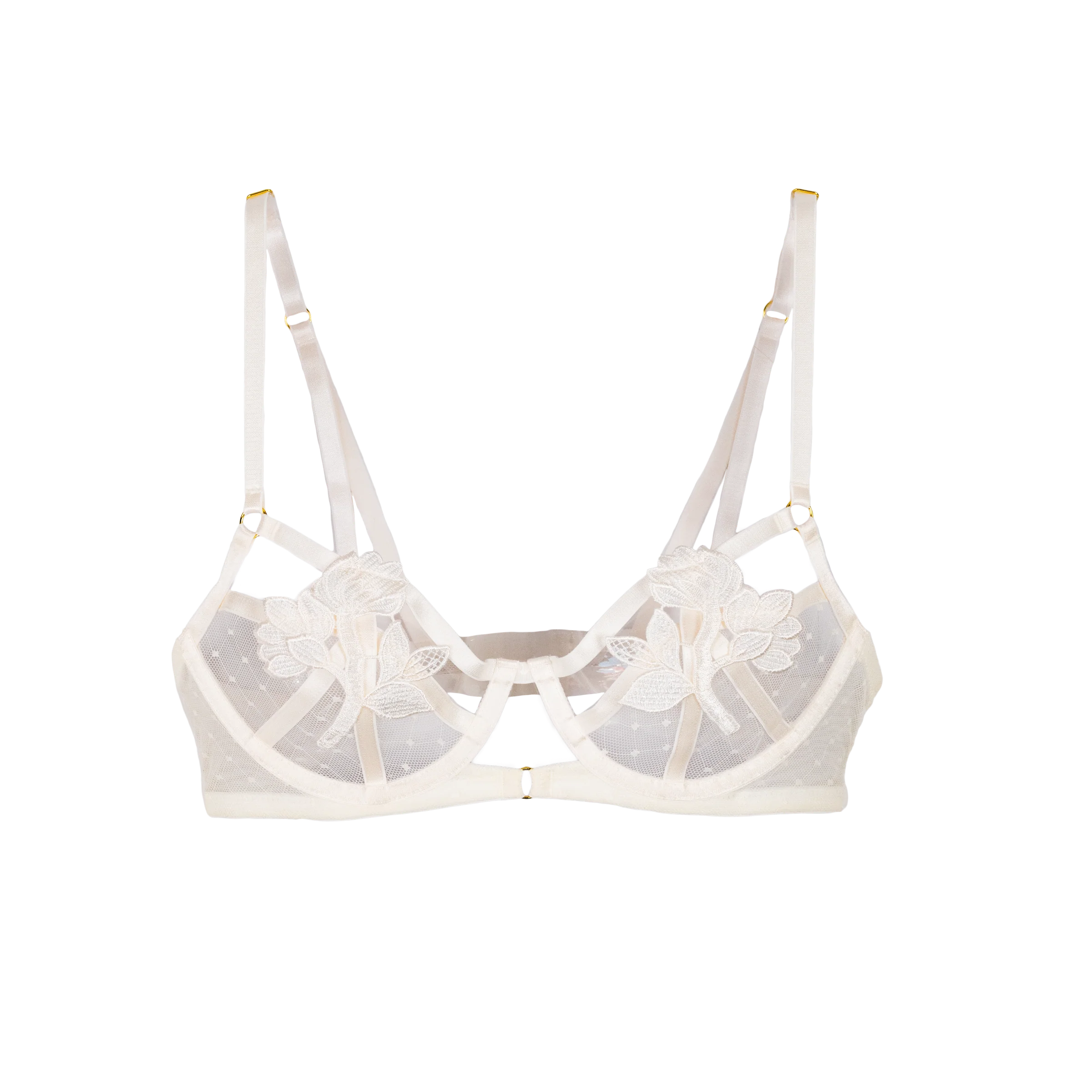 Appliqué Underwire Bralette - Pearl - Image 21