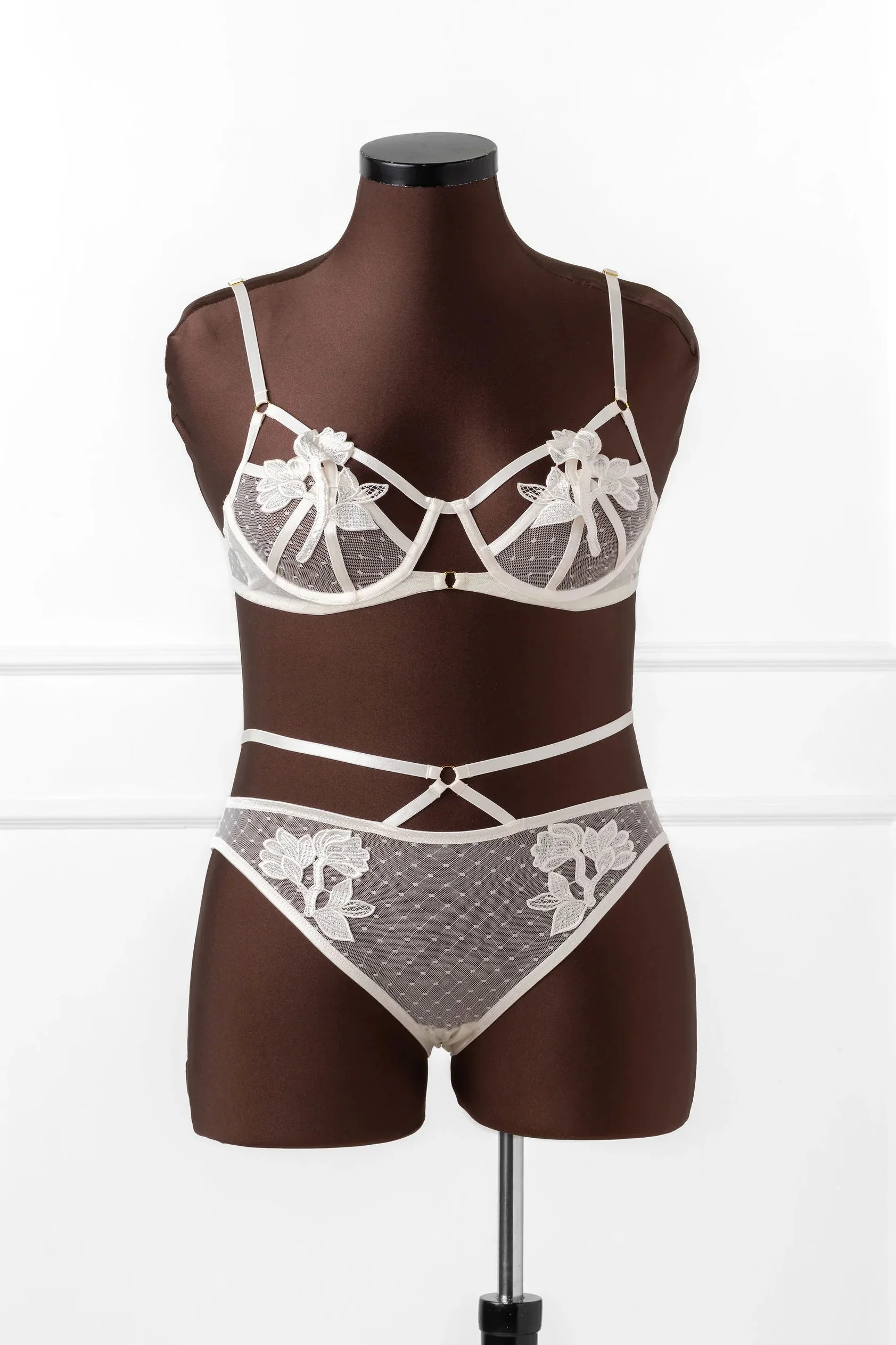Appliqué Underwire Bralette - Pearl - Image 23