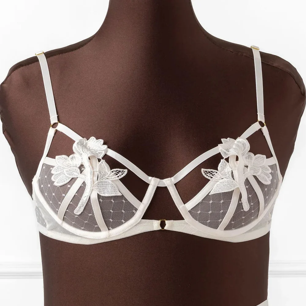 Appliqué Underwire Bralette - Pearl - Image 24
