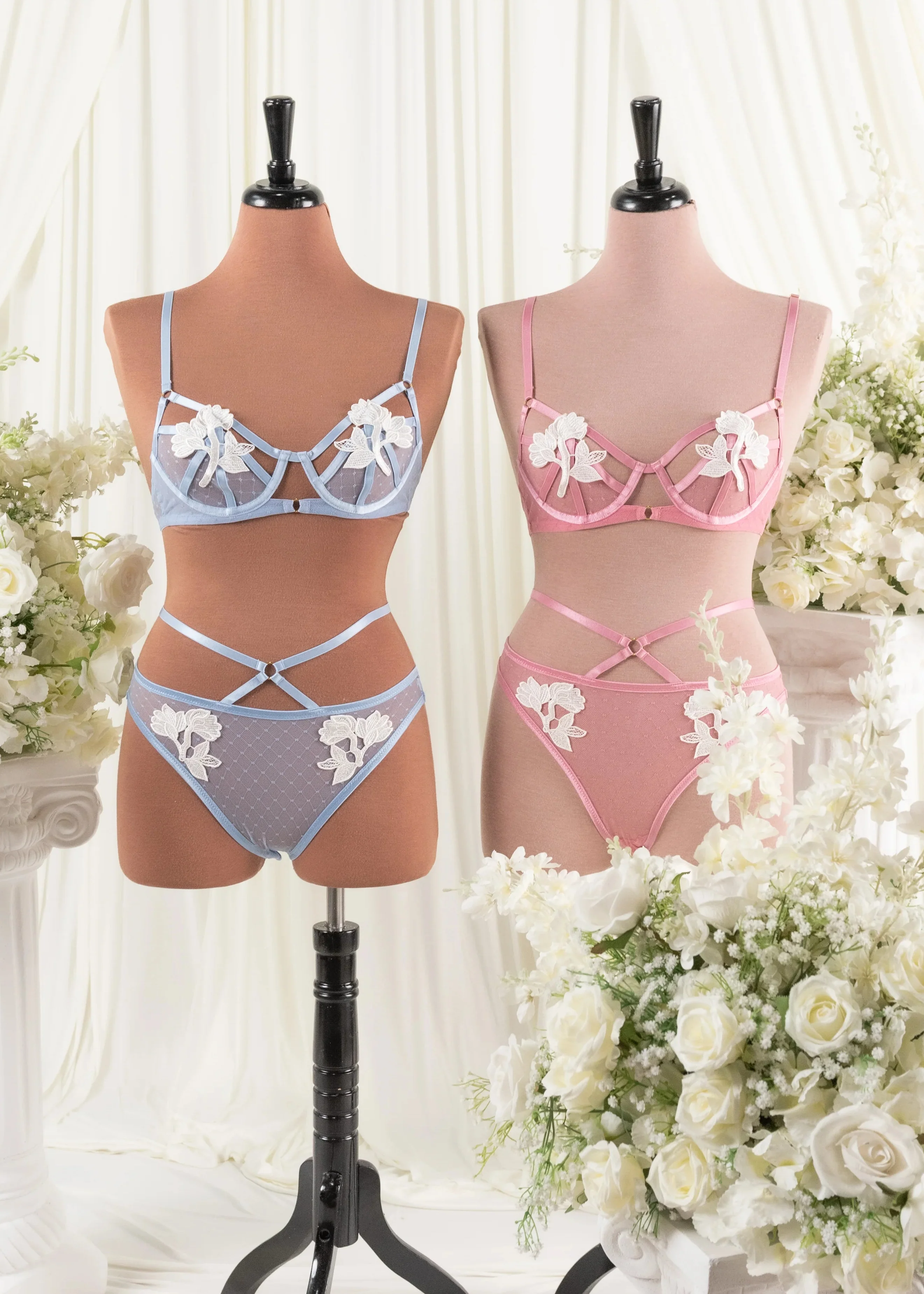 Appliqué Underwire Bralette - Rose - Image 17