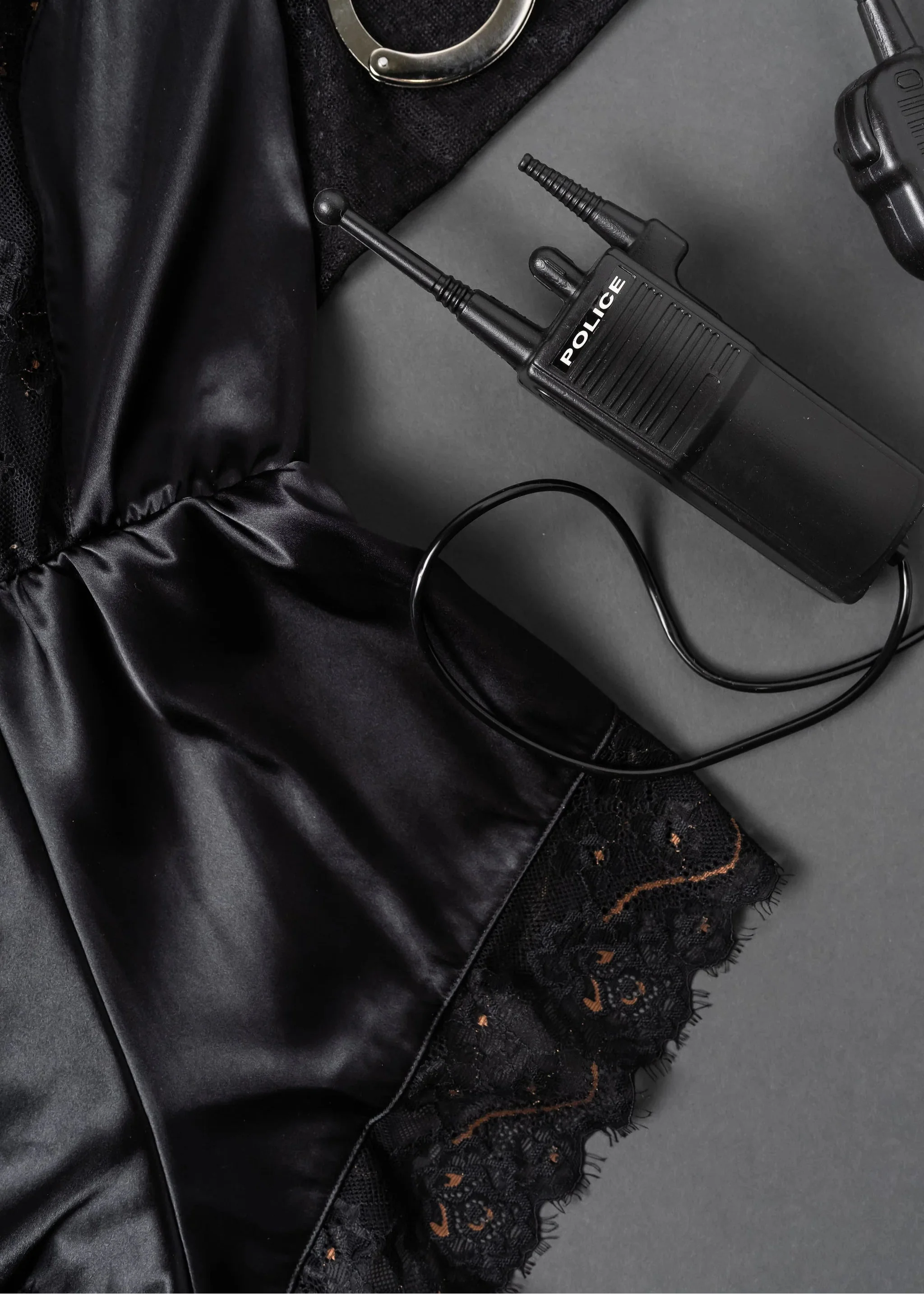 Satin Eyelash Lace Romper - Black Espresso - Image 16