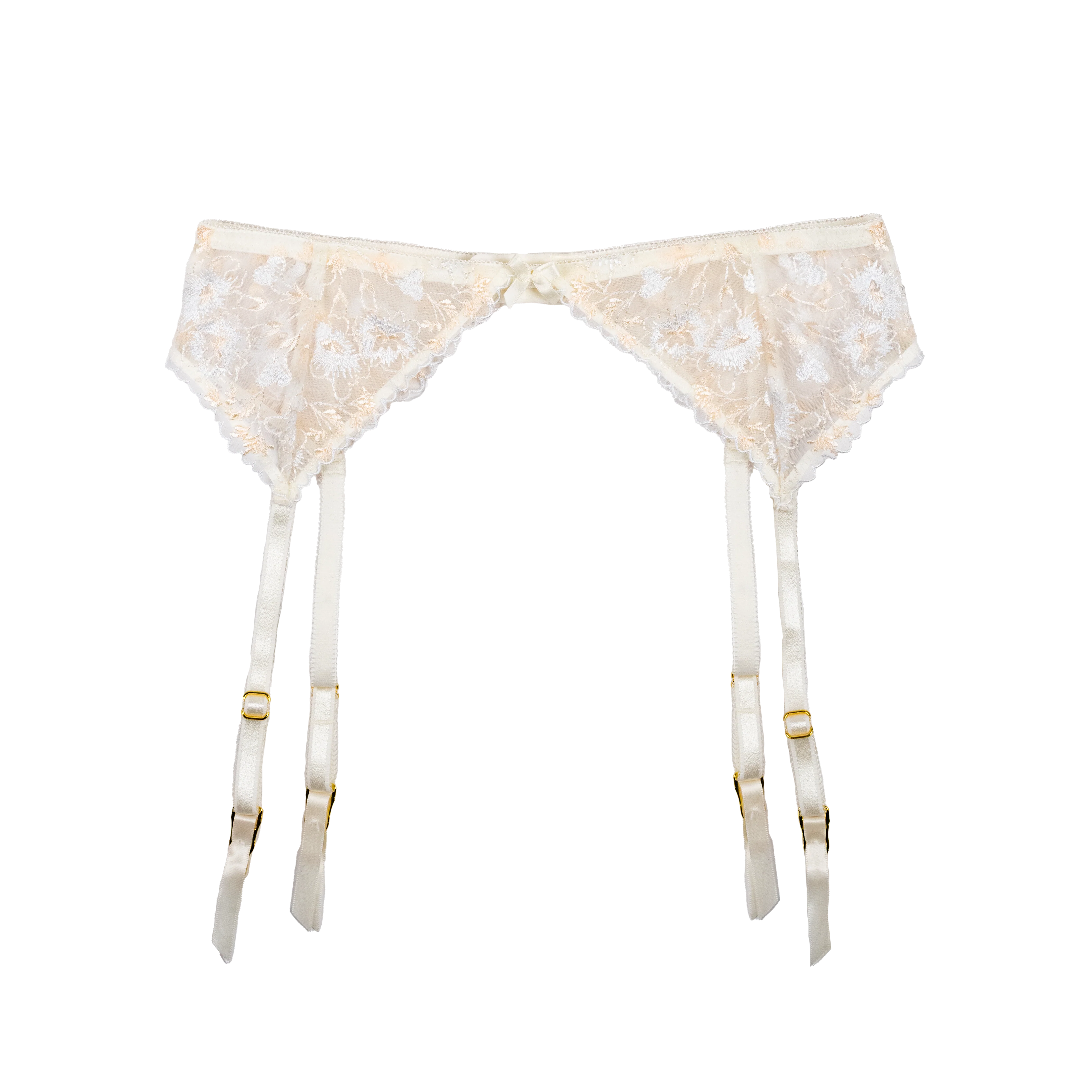 Embroidered Garter Belt - Pearl - Image 17