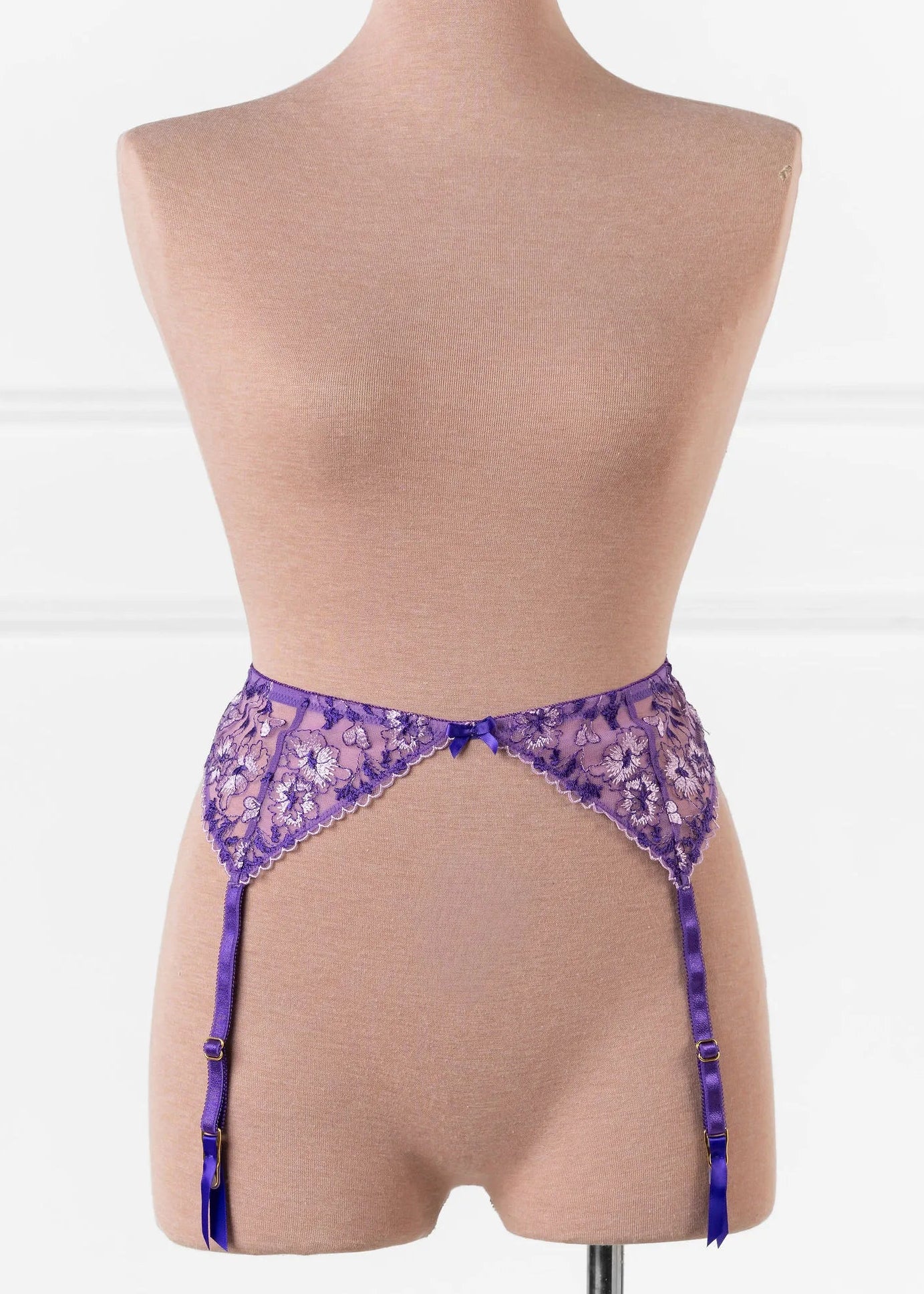 Embroidered Garter Belt - Violet - Image 10