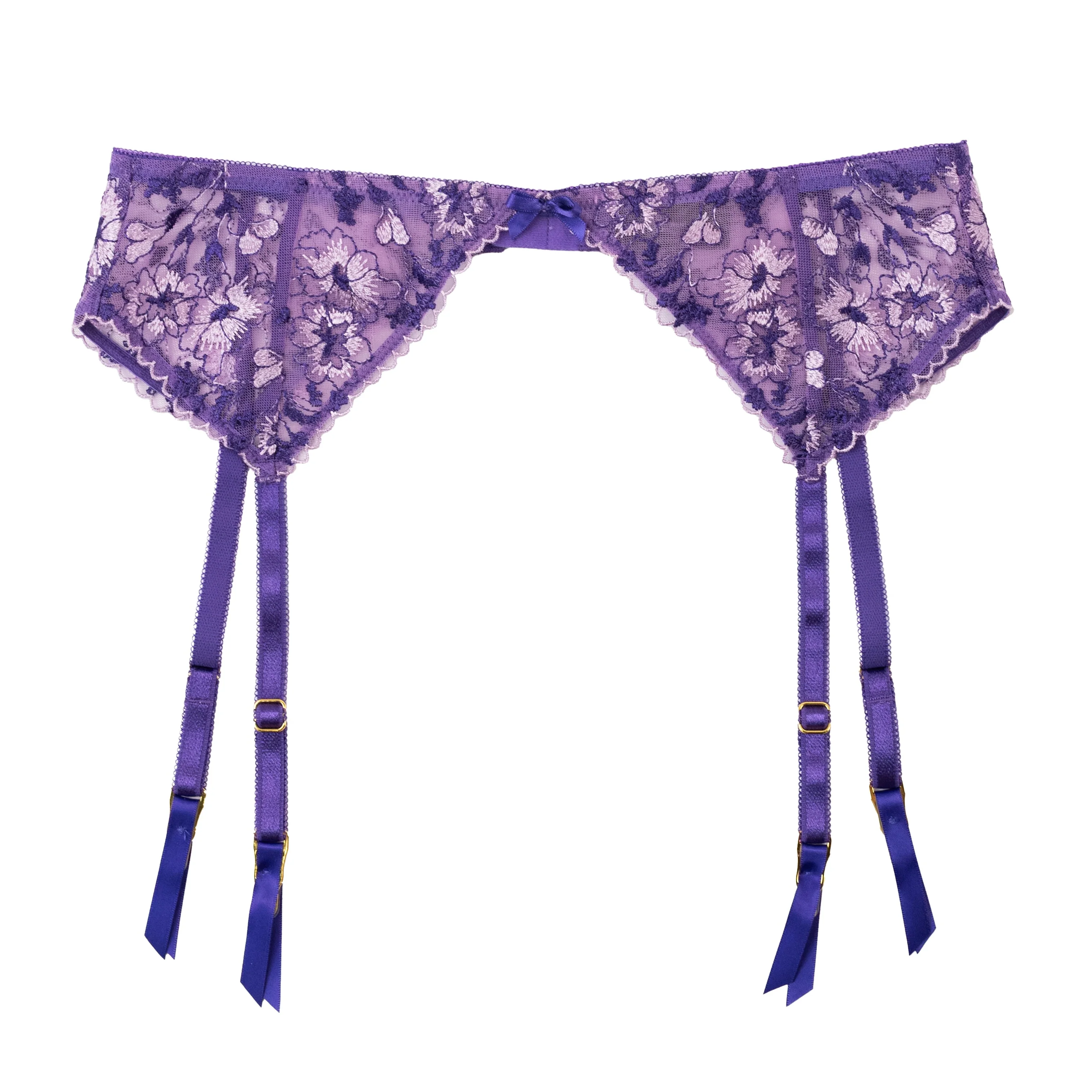 Embroidered Garter Belt - Violet - Image 22