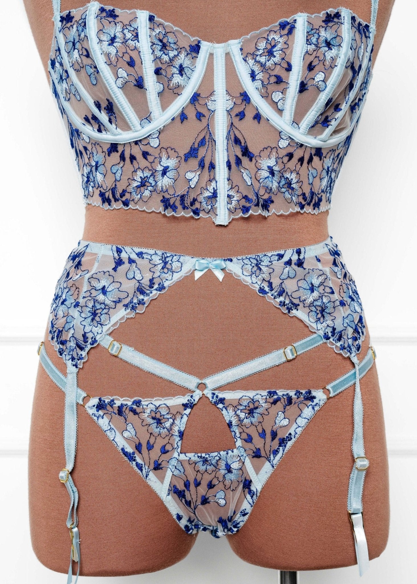 Embroidered Strappy Thong - Image 10