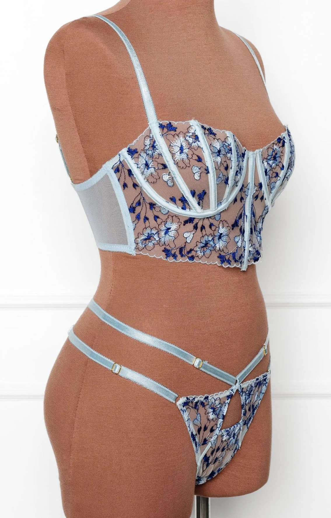 Embroidered Strappy Thong - Image 6