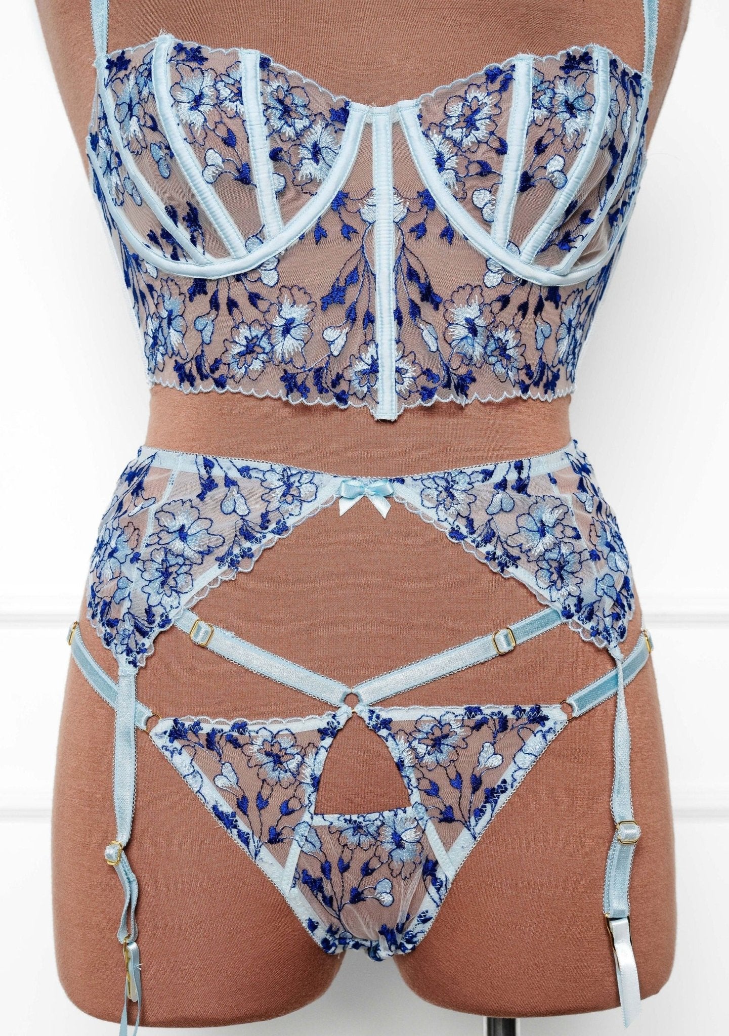 Embroidered Underwire Bustier - Image 12