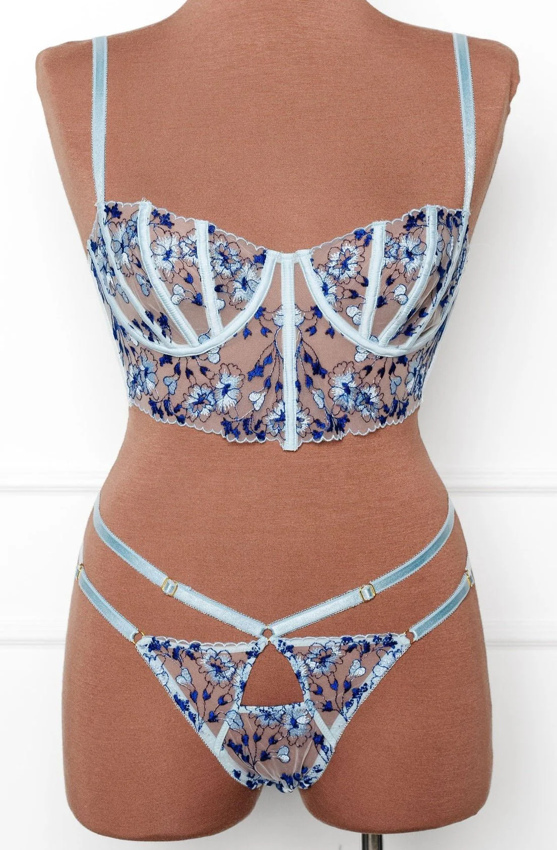 Embroidered Underwire Bustier - Image 13
