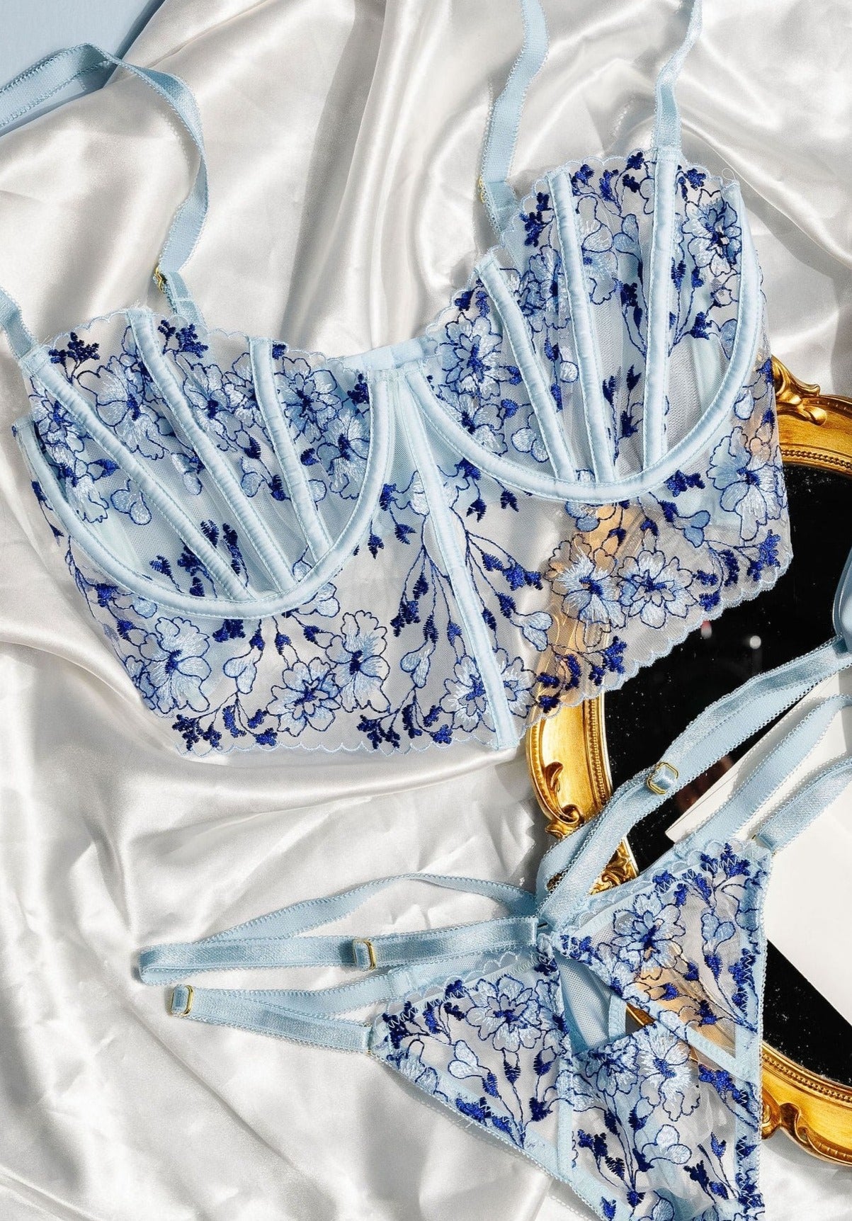 Embroidered Underwire Bustier - Image 5