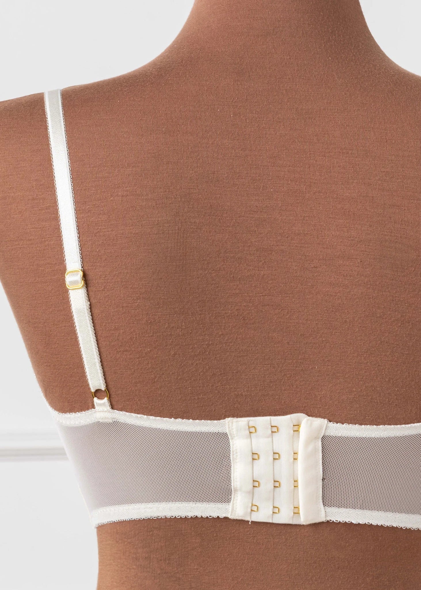 Embroidered Underwire Bustier - Pearl - Image 8