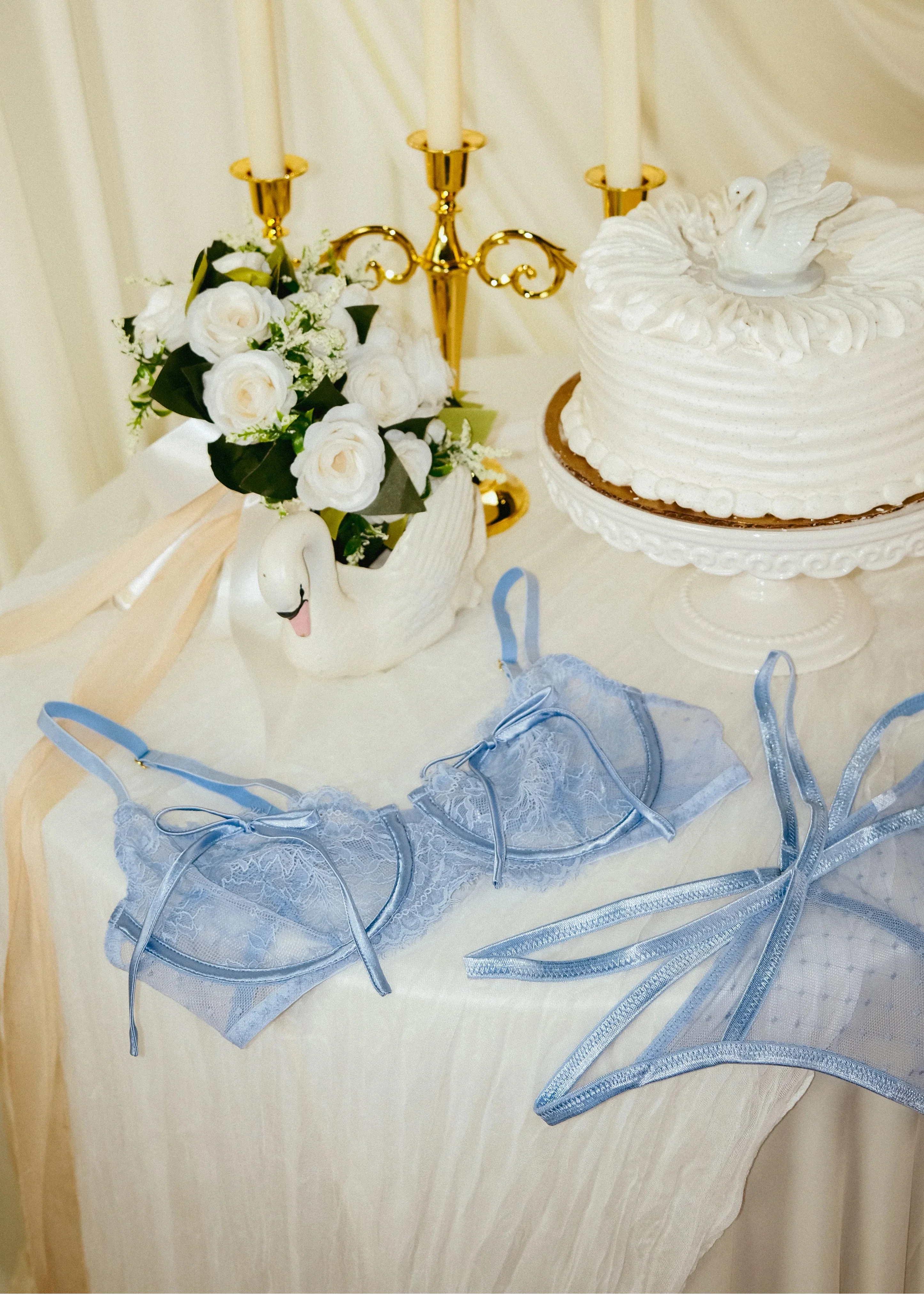 Eyelash Lace Underwire Bralette - Sky Blue - Image 20