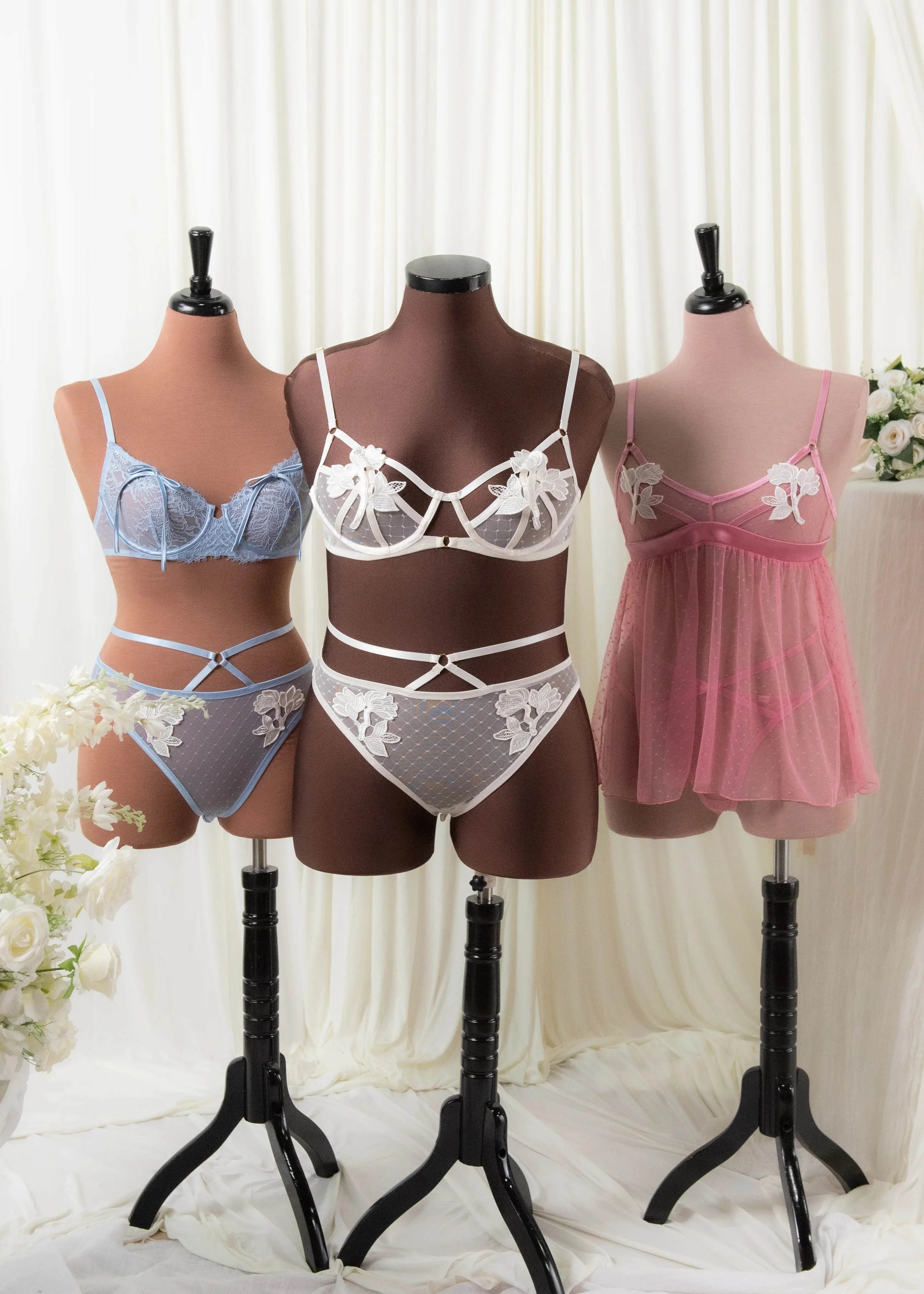 Eyelash Lace Underwire Bralette - Sky Blue - Image 23