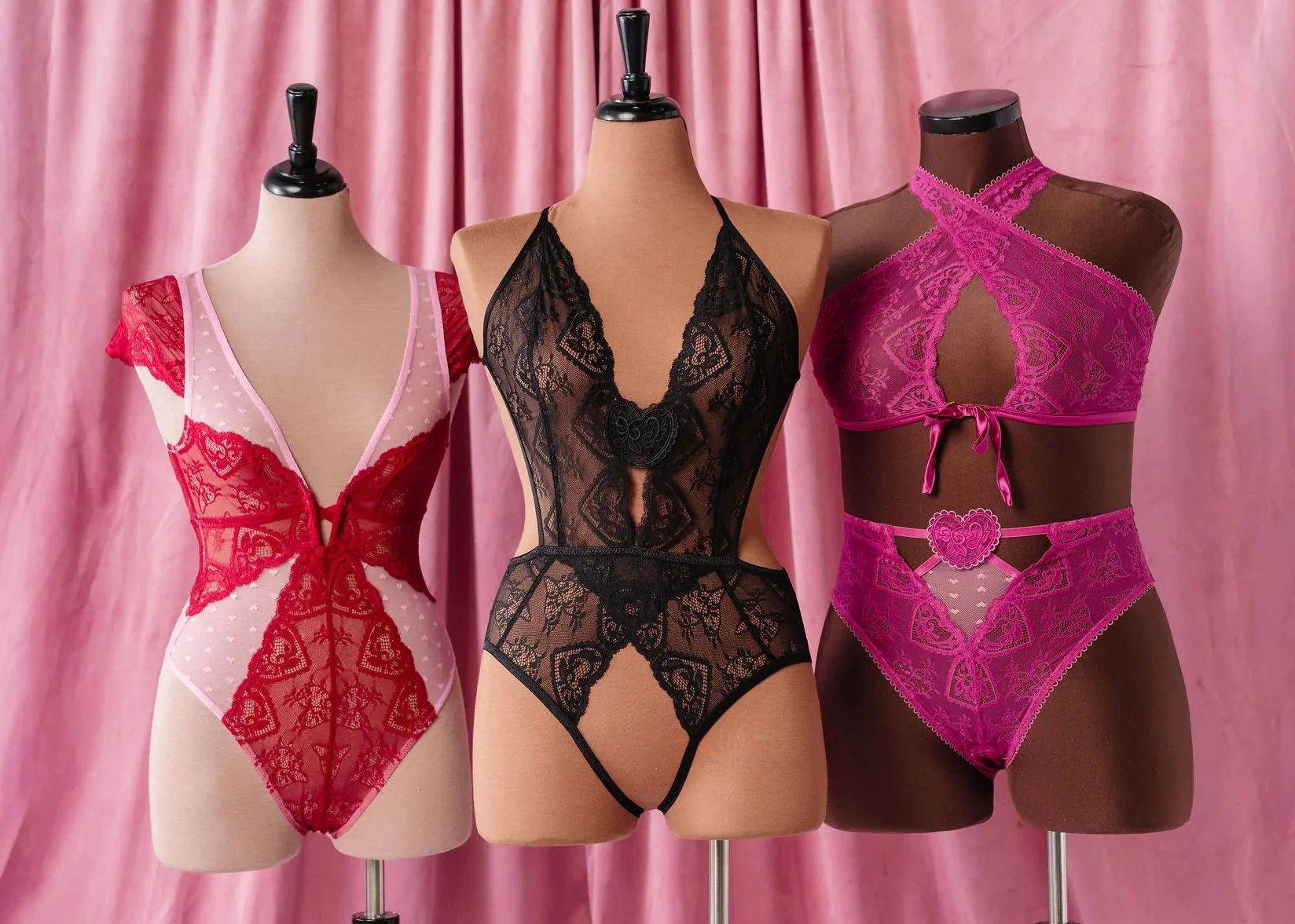 Lacy Crossover Bralette - Fuchsia - Image 16