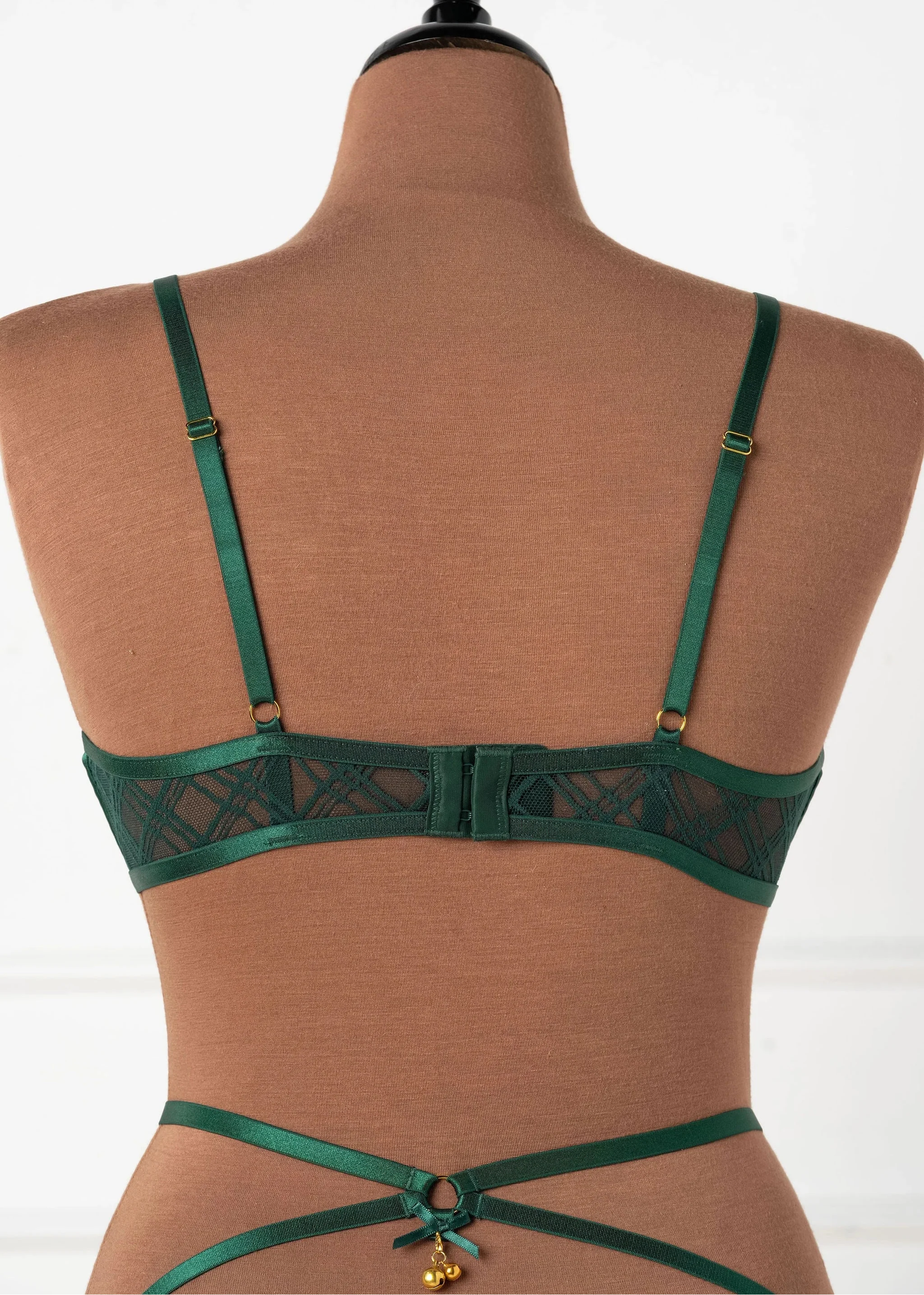 Lacy Underwire Charm Bralette - Alps Green - Image 12