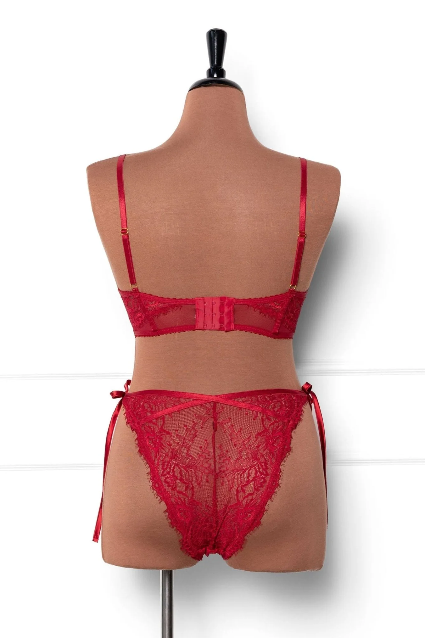 Lacy Underwire Corset - Red - Image 4