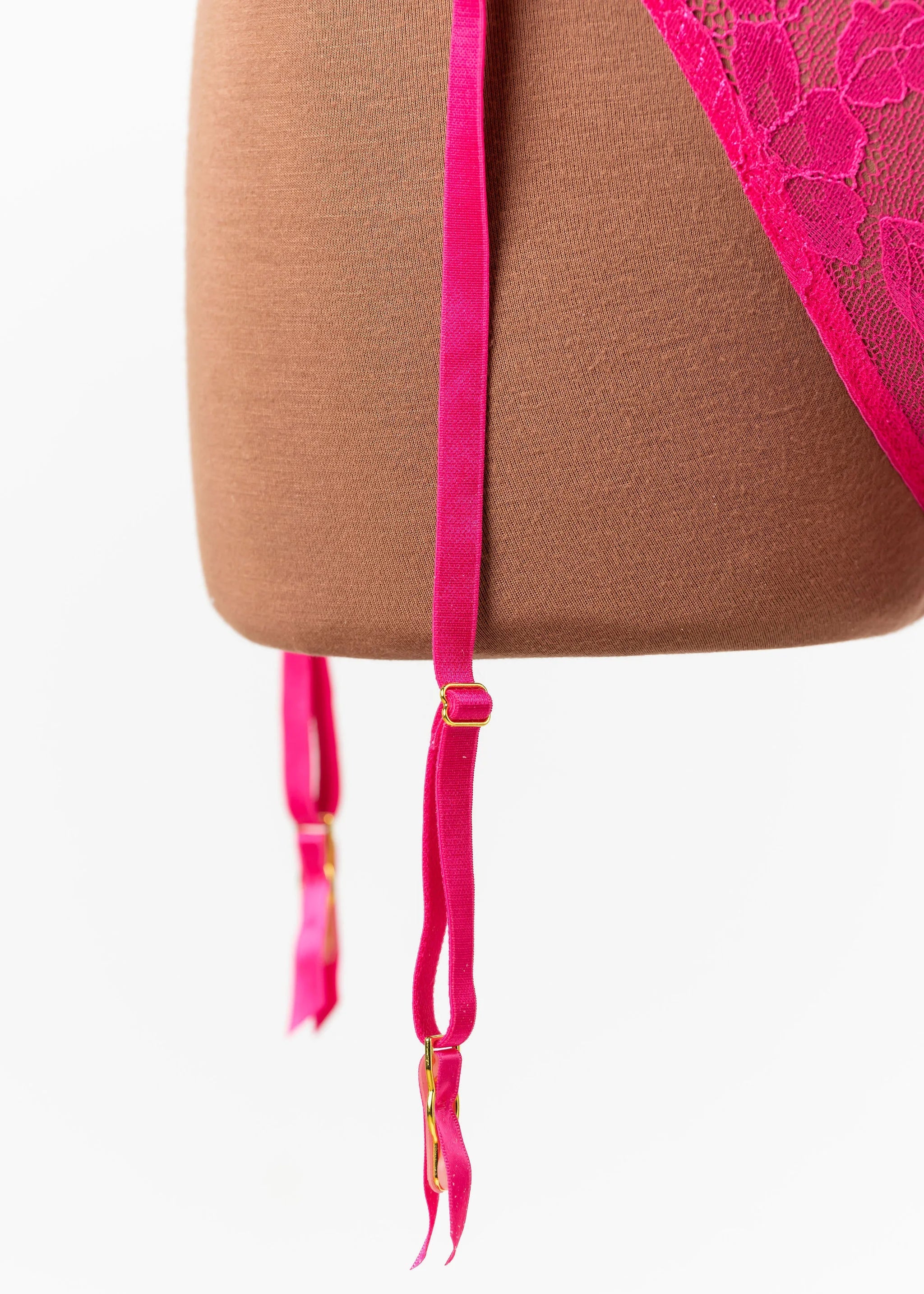 Lacy V-Plunge Teddy - Hot Pink - Image 8