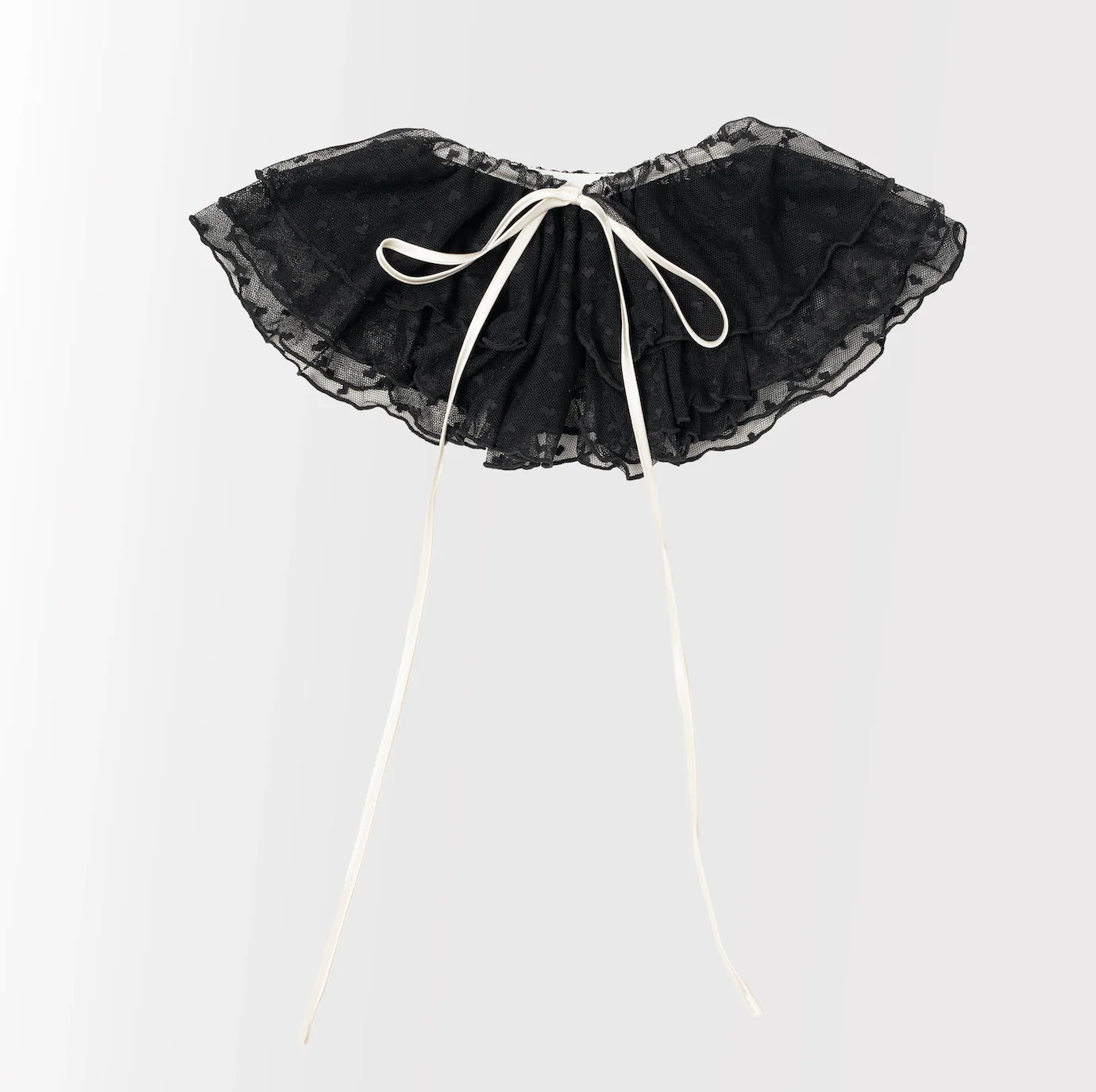 Lingerie Ruffle Cape - Black - Image 12