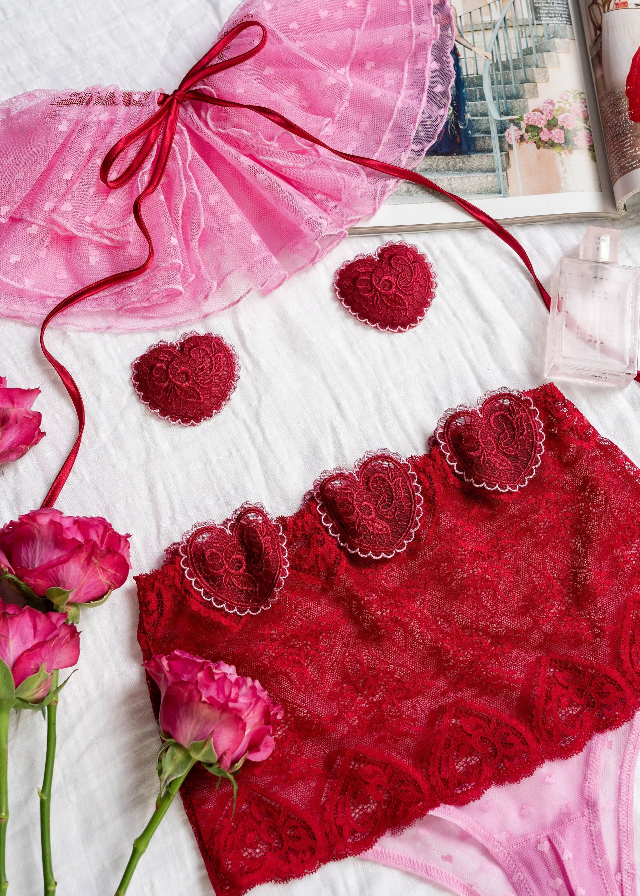 Lingerie Ruffle Cape - Candy Pink - Image 11