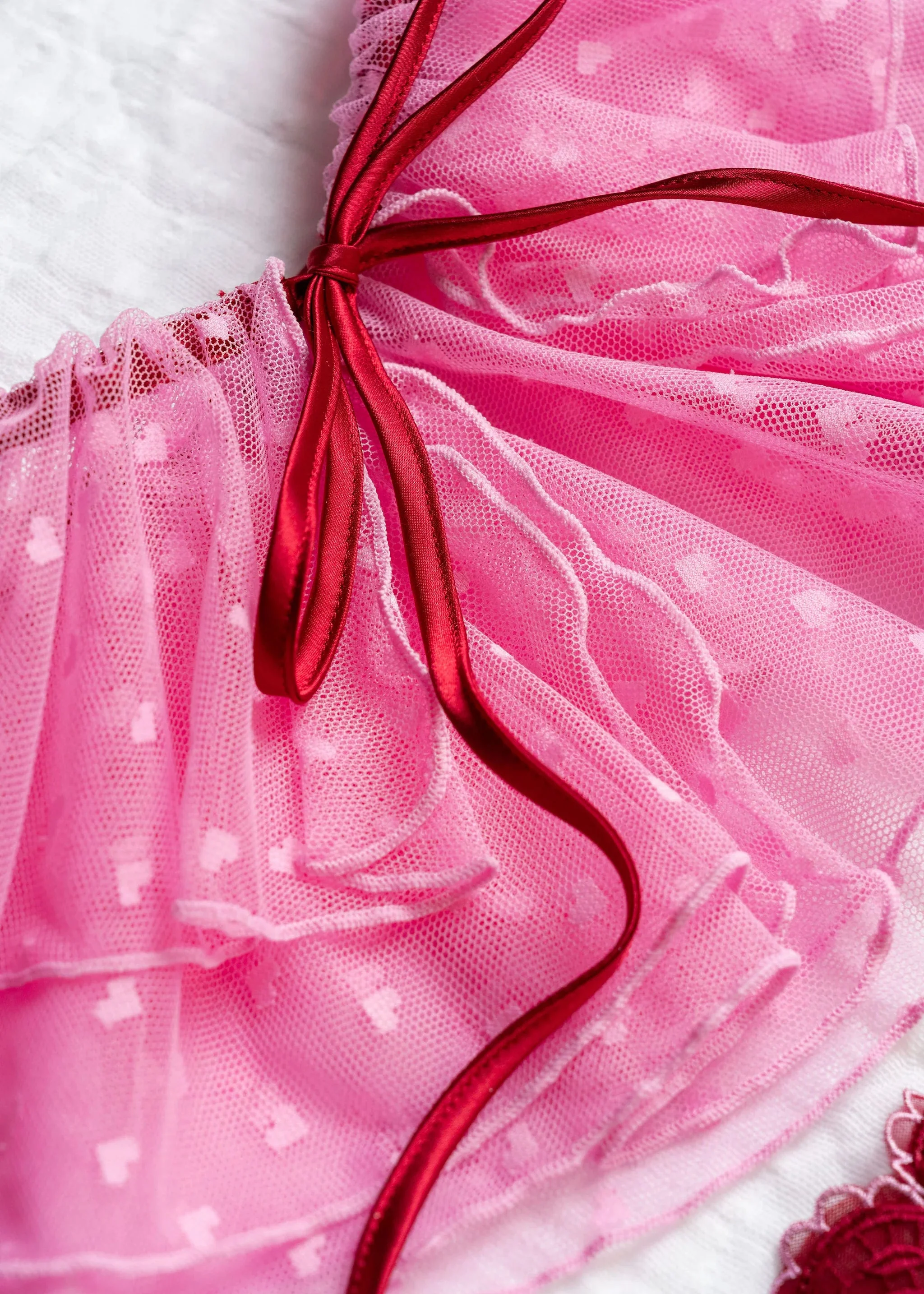 Lingerie Ruffle Cape - Candy Pink - Image 12