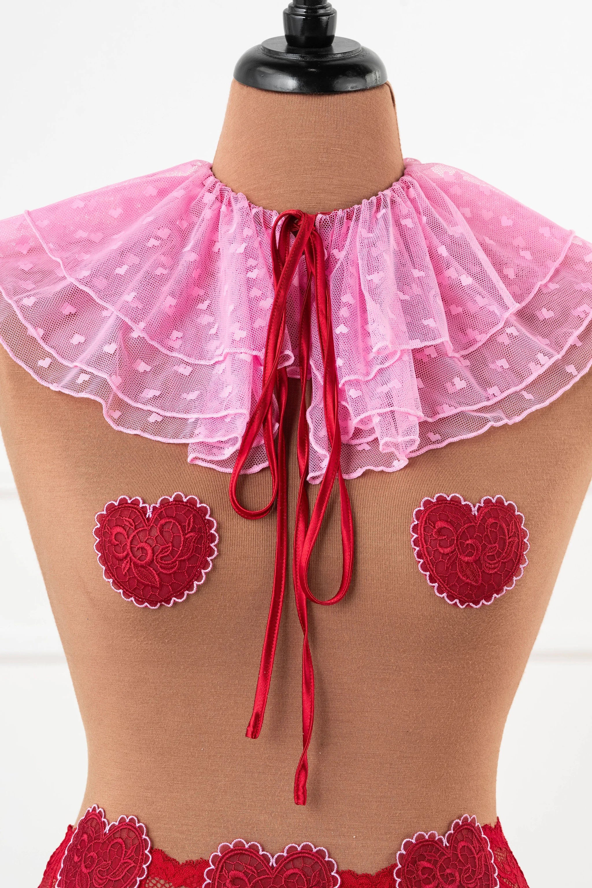 Lingerie Ruffle Cape - Candy Pink - Image 5