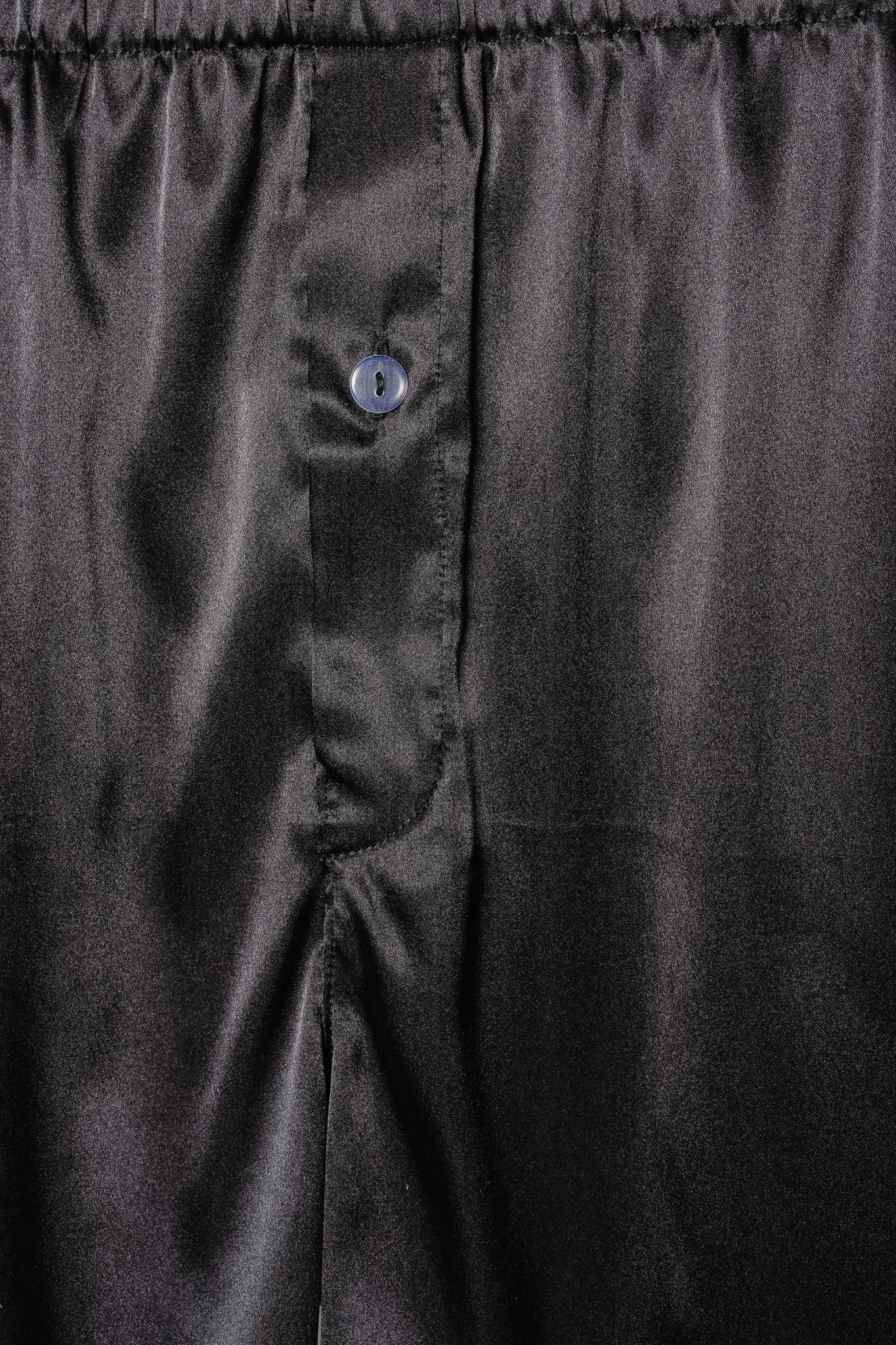Men's Satin Boxer - Black - Image 6
