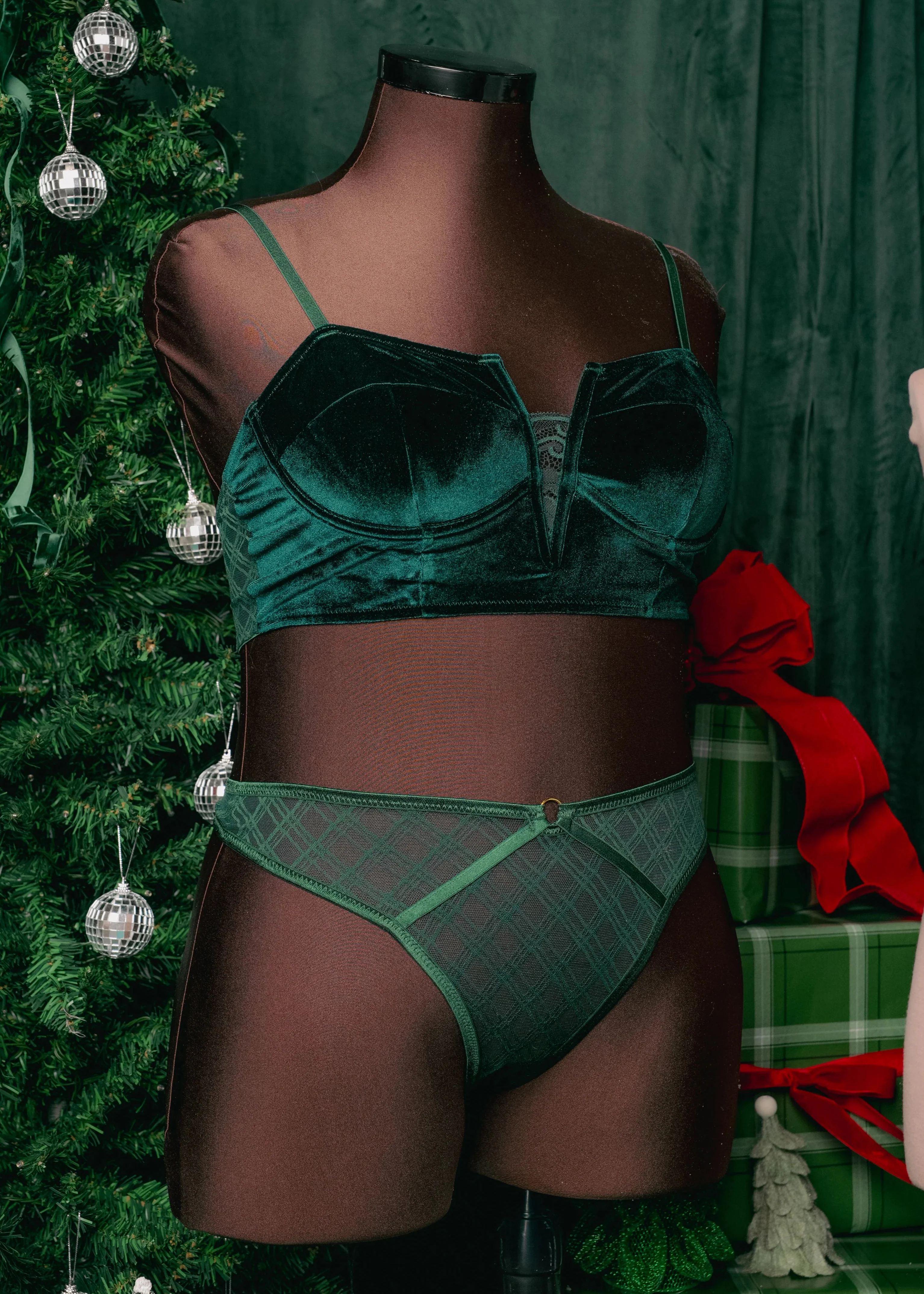 Midrise Mesh Charm Thong - Alps Green - Image 12