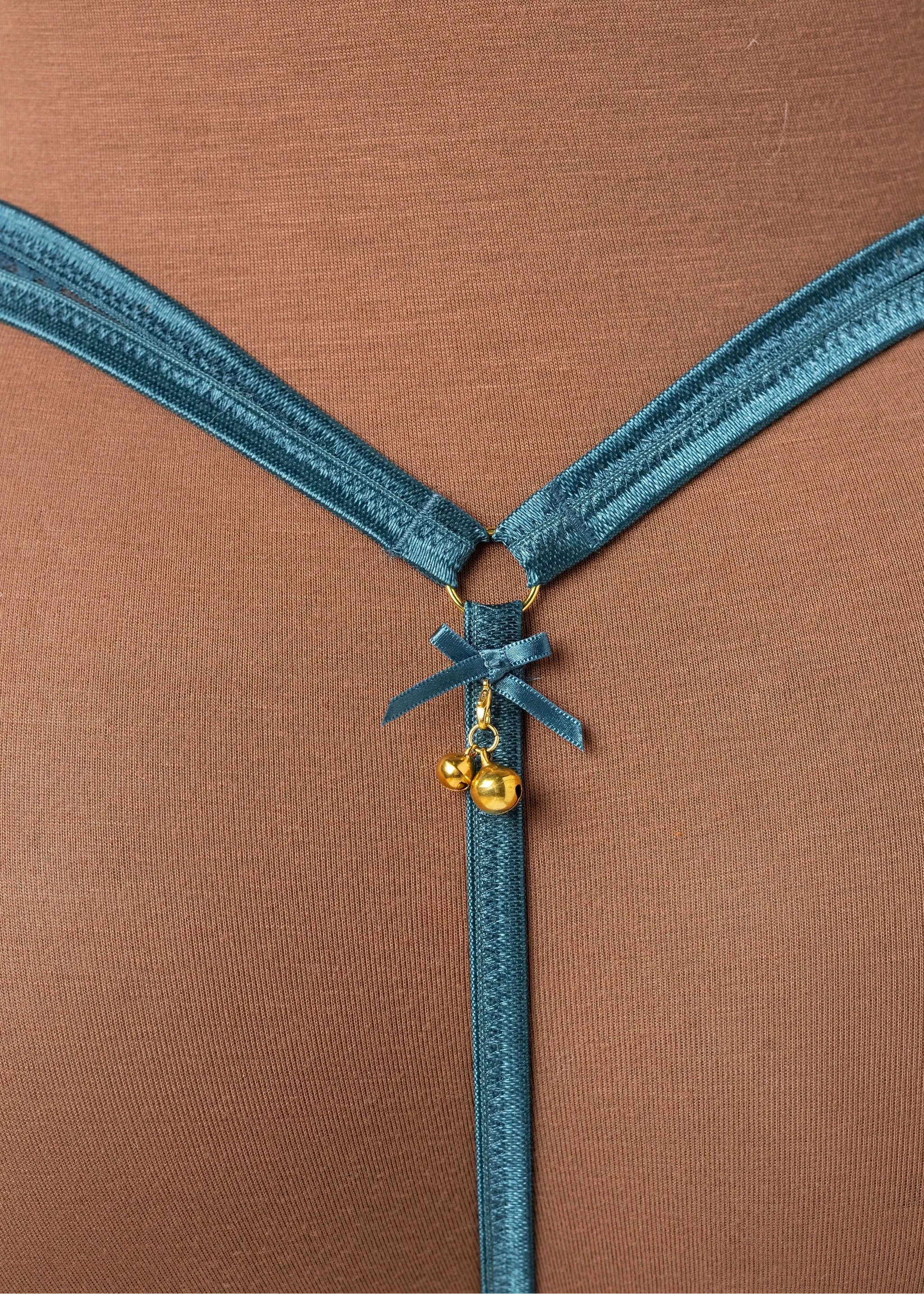 Midrise Mesh Charm Thong - Retro Blue - Image 6