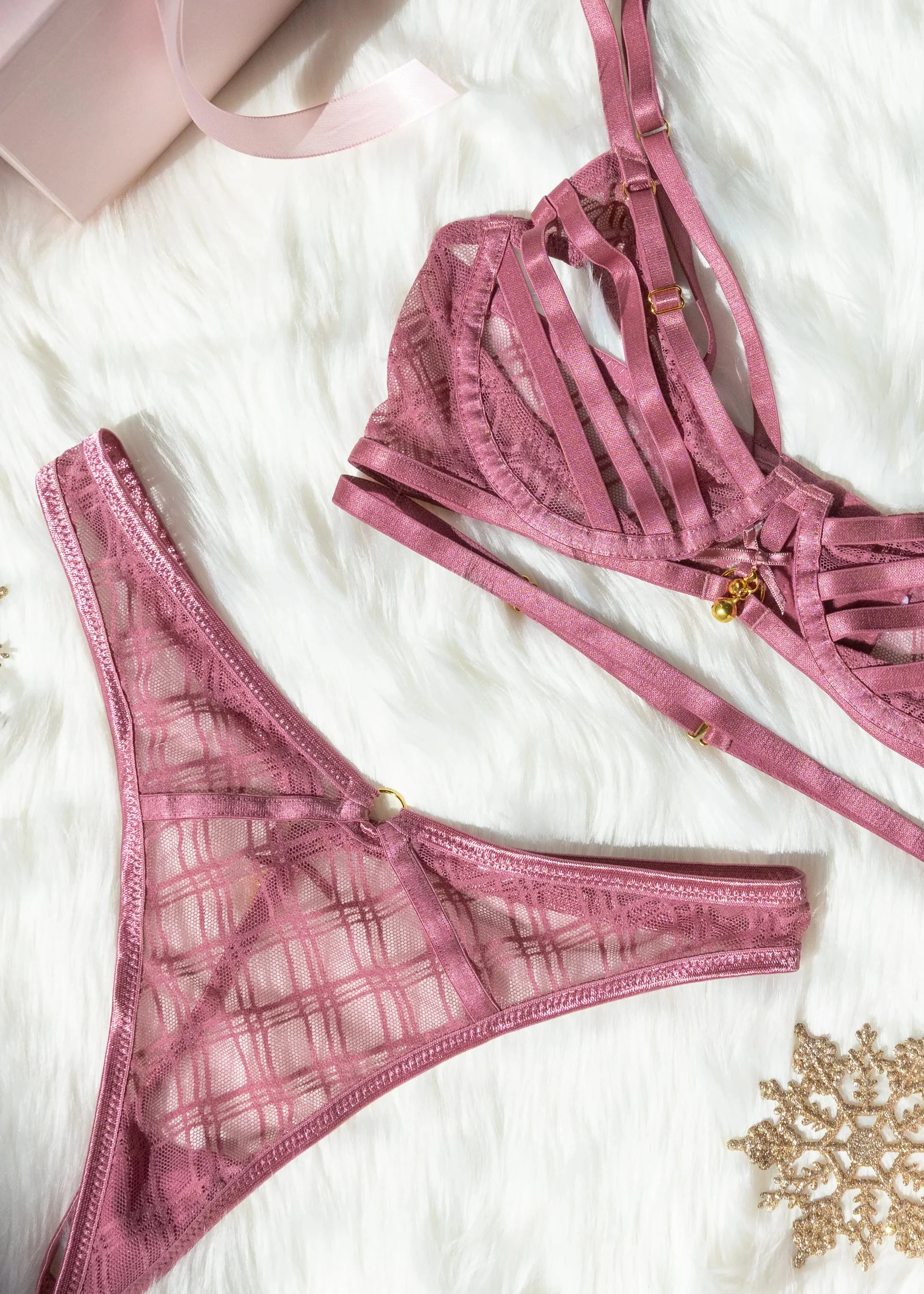 Midrise Mesh Charm Thong - Sugarplum Pink - Image 12