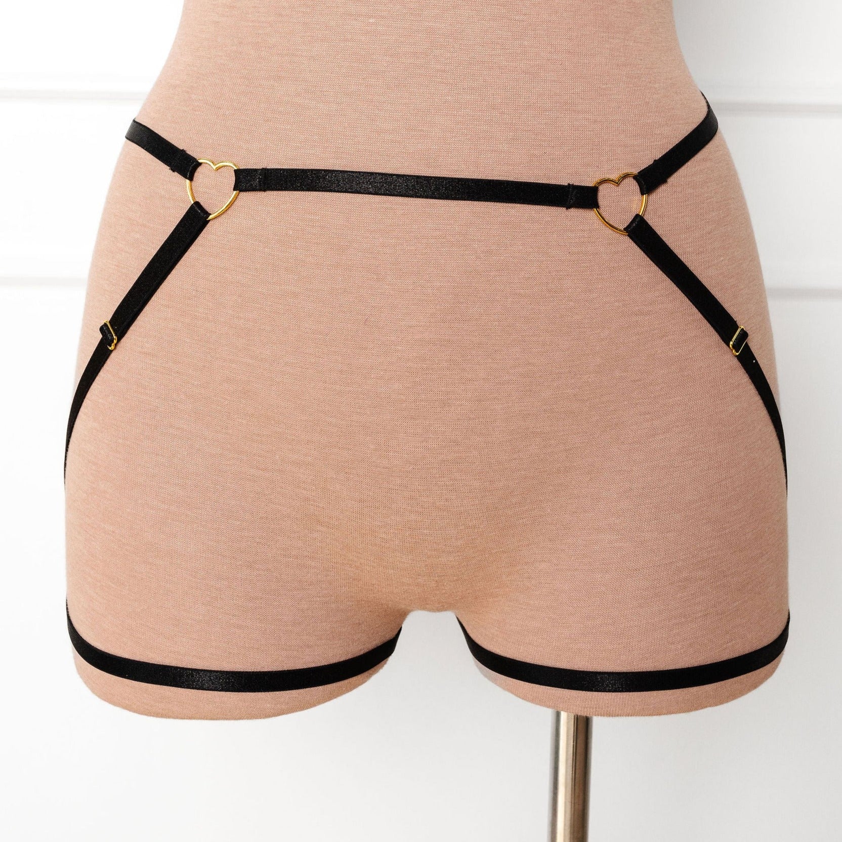 Strappy Heart Harness Bottom - Black - Image 5