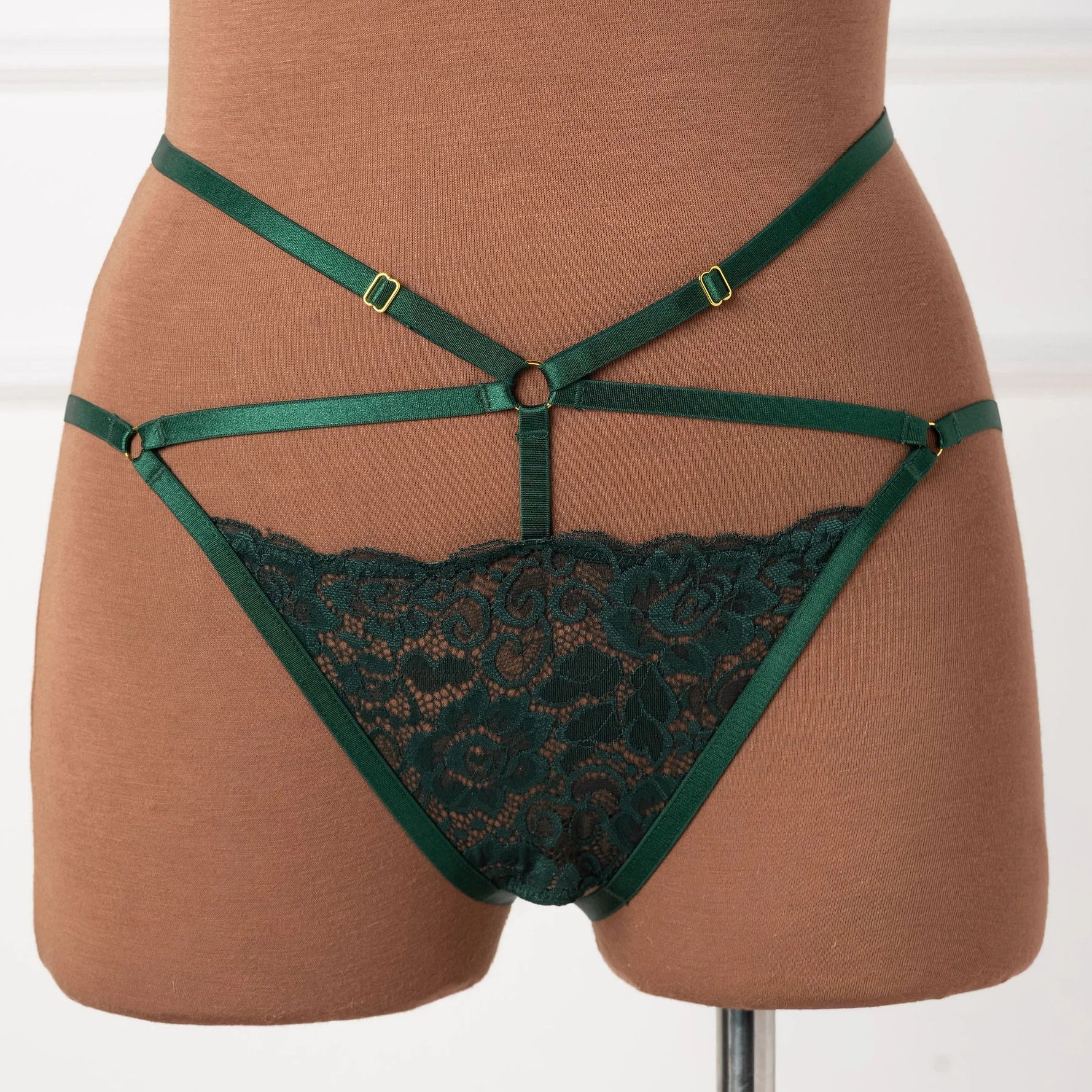 Strappy Ouvert Charm Panty - Alps Green - Image 11