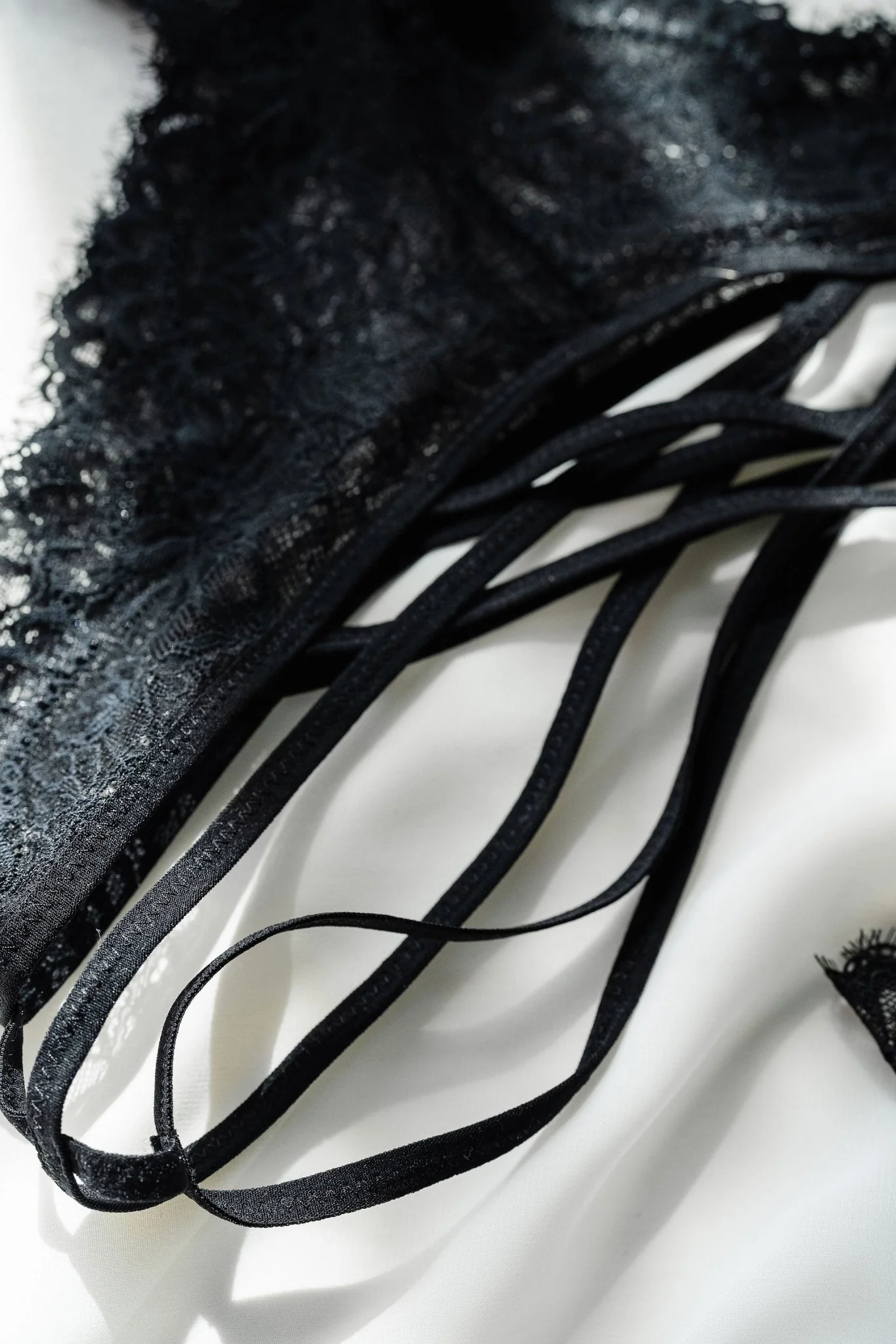 Strappy Crotchless Panty - Black - Image 10