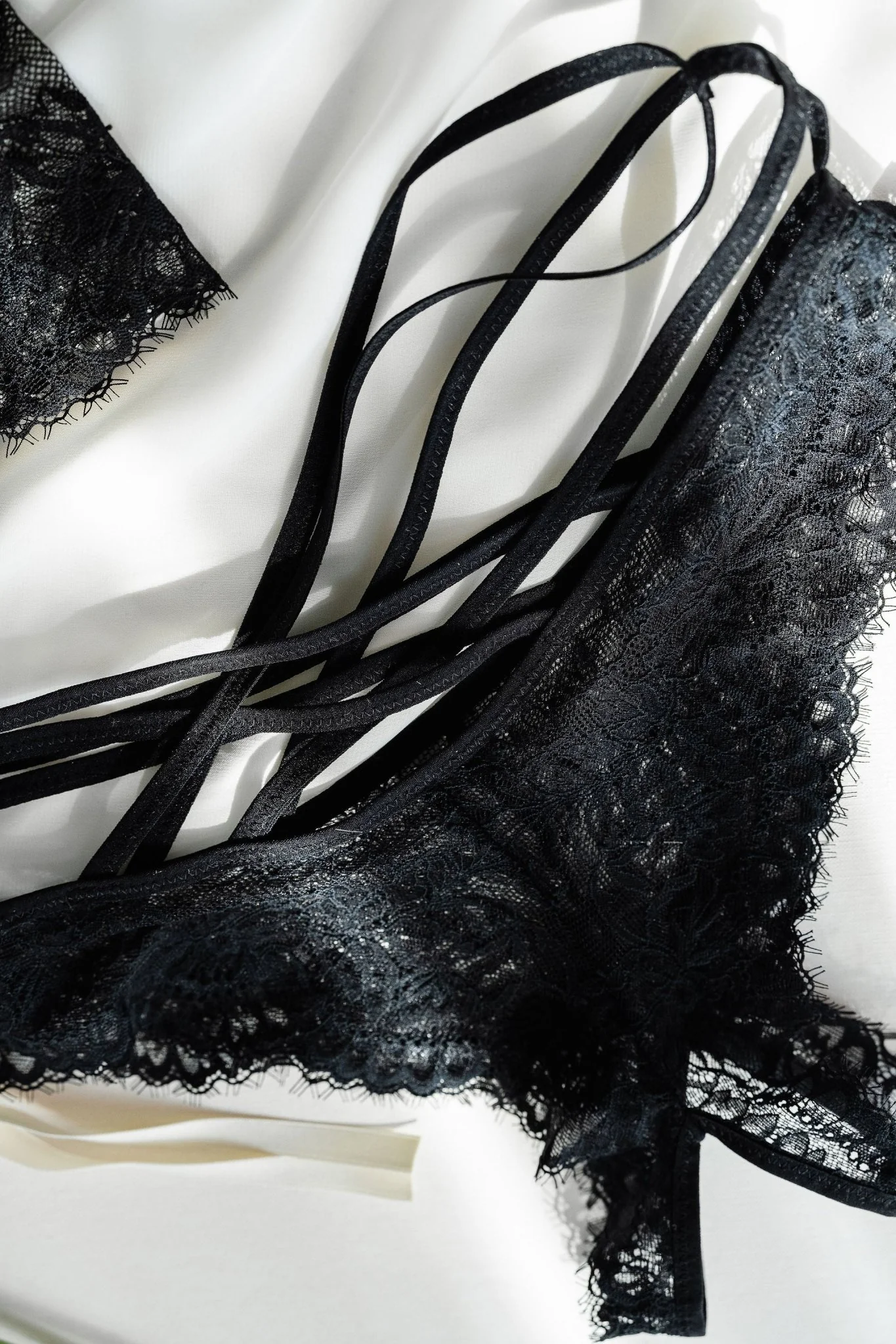 Strappy Crotchless Panty - Black - Image 9